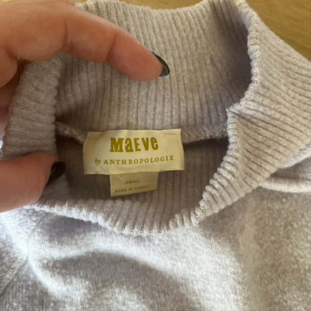 ** Maeve by Anthropologie Laney Marled Cowl Neck Lavender Purple Sweater Size S - Picture 9 of 11